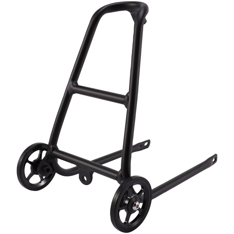 Aluminiumslegering q type cykel bageste stativ til brompton med lette hjul cykelholder bagagehylde cykeltilbehør: Default Title