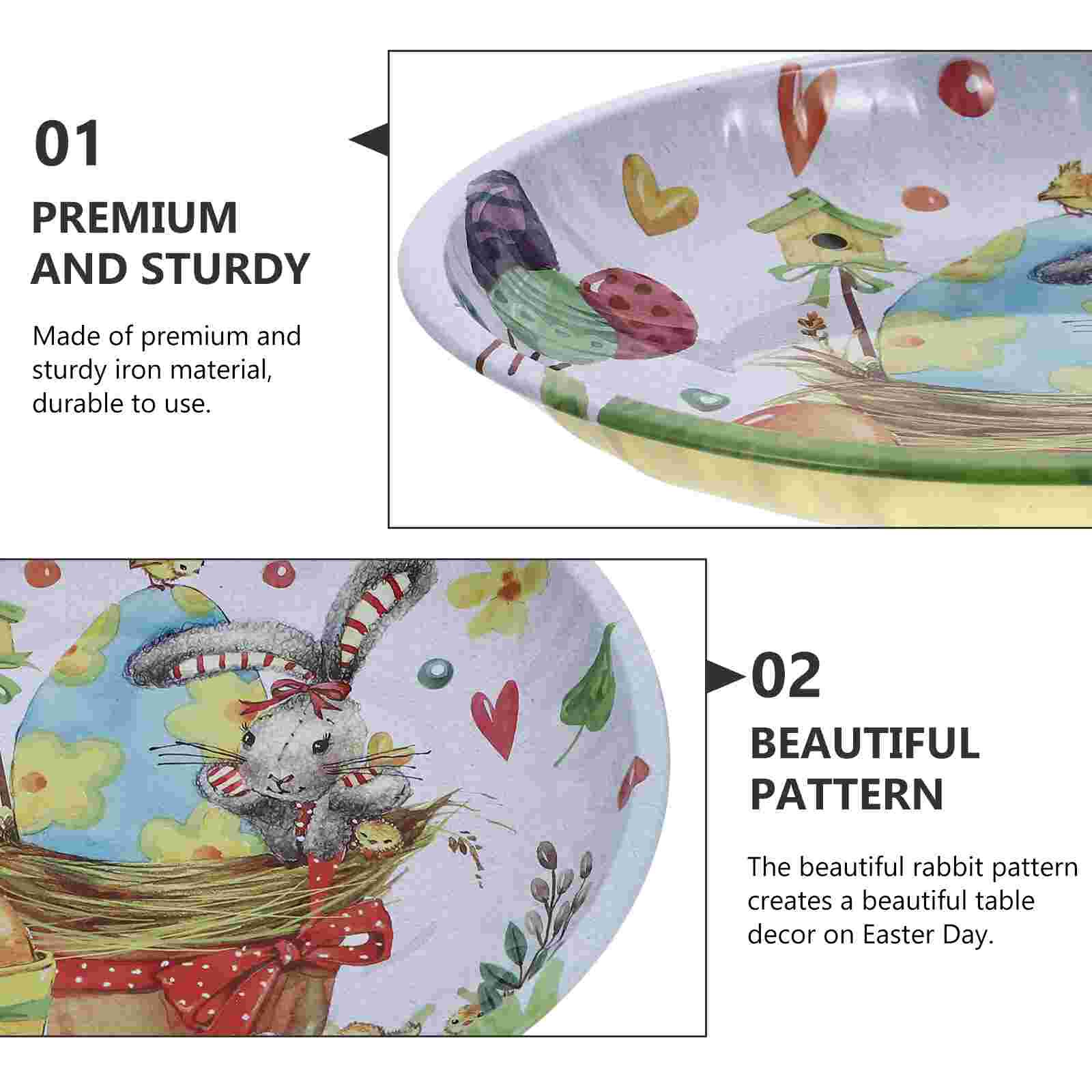 1 Pc Easter Fruit Plate Decorative Nut Tray Multi-function Snack Storage Plate