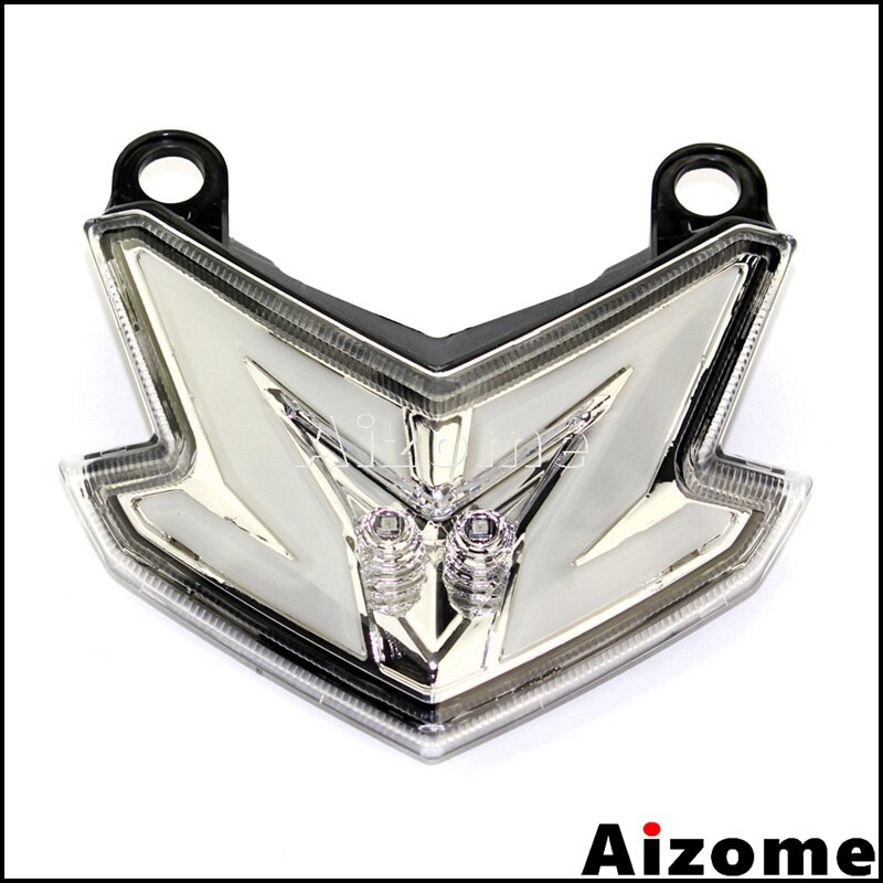 Luz LED trasera integrada para motocicleta, lámpara de parada roja, intermitentes, para Kawasaki Z800 Ninja ZX6R 636: Clear