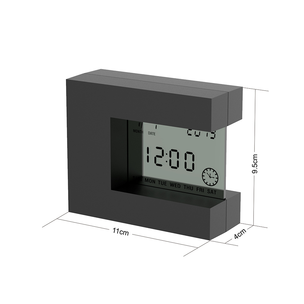 4 in1 Digital Table Clock Electronic Alarm Clock LCD Display Timer Calendar Temperature Home Office Weather Station Thermometer