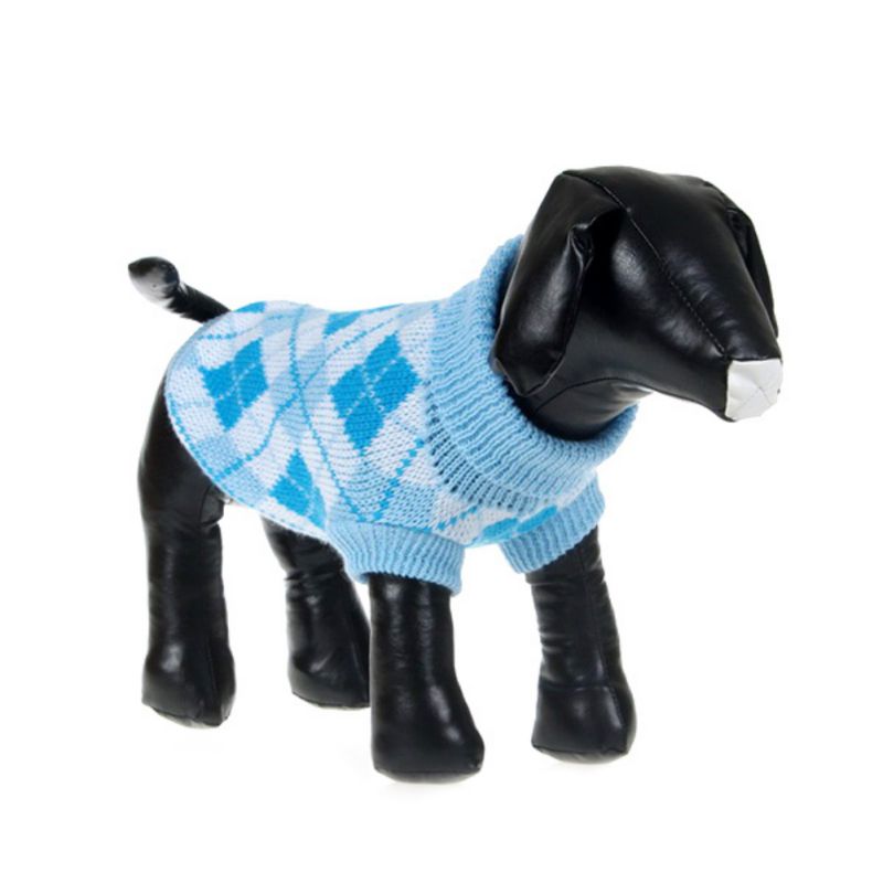 Winter Hond Trui Puppy Plaid Patroon Gebreide Coltrui Voor Voor Kleine Midden Hond Hond Kerst Decoratie Kleding