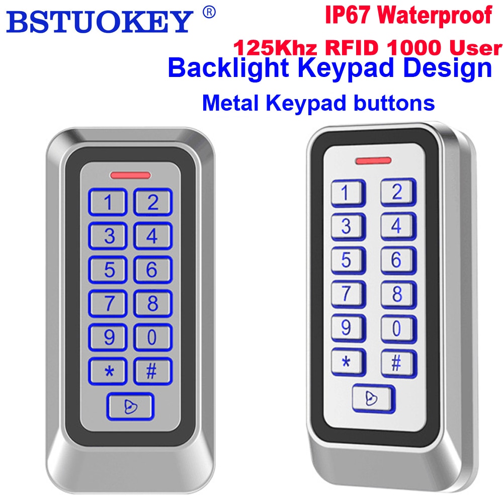 125Khz Rfid Deur Toegangscontrole Systeem IP67 Waterdichte Metalen Toetsenbord Proximity Card Standalone Toegang Controler 1000 Gebruiker