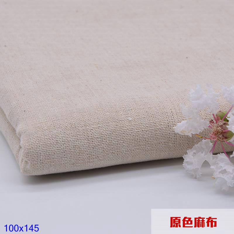 Tela de lino y algodón de cáñamo de 1 metro para Patchwork, muñecas para coser, pintura, Textiles, bolsas de cortinas, mantel de 145cm de ancho, Telos: 2
