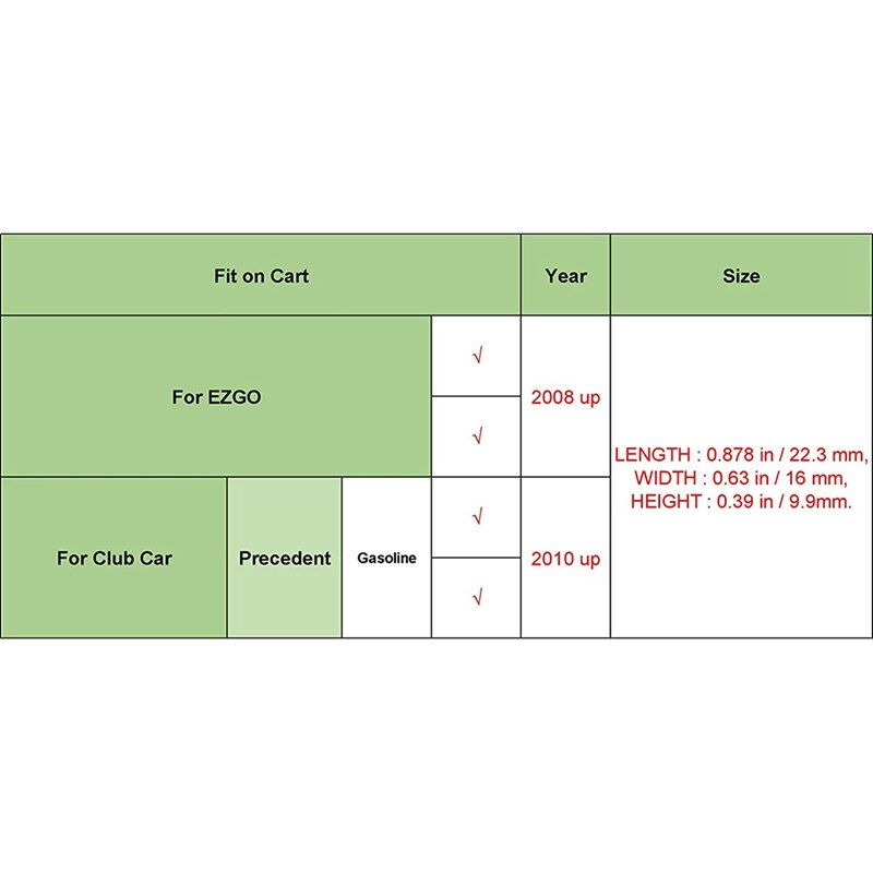 Voor Club Car Precedent Starter Generator Motor Borstel Set, Geschikt Voor -Up Golfkarretjes, 103347301