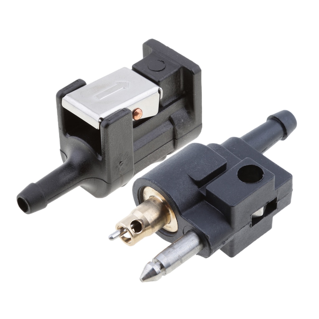 1/4 Inch Mannelijke Brandstof Lijn Connector Joint Fitting Auto Auto Vervanging Deel Voor Yamaha Buitenboordmotor Mount Op Motor Zwart 2.8in
