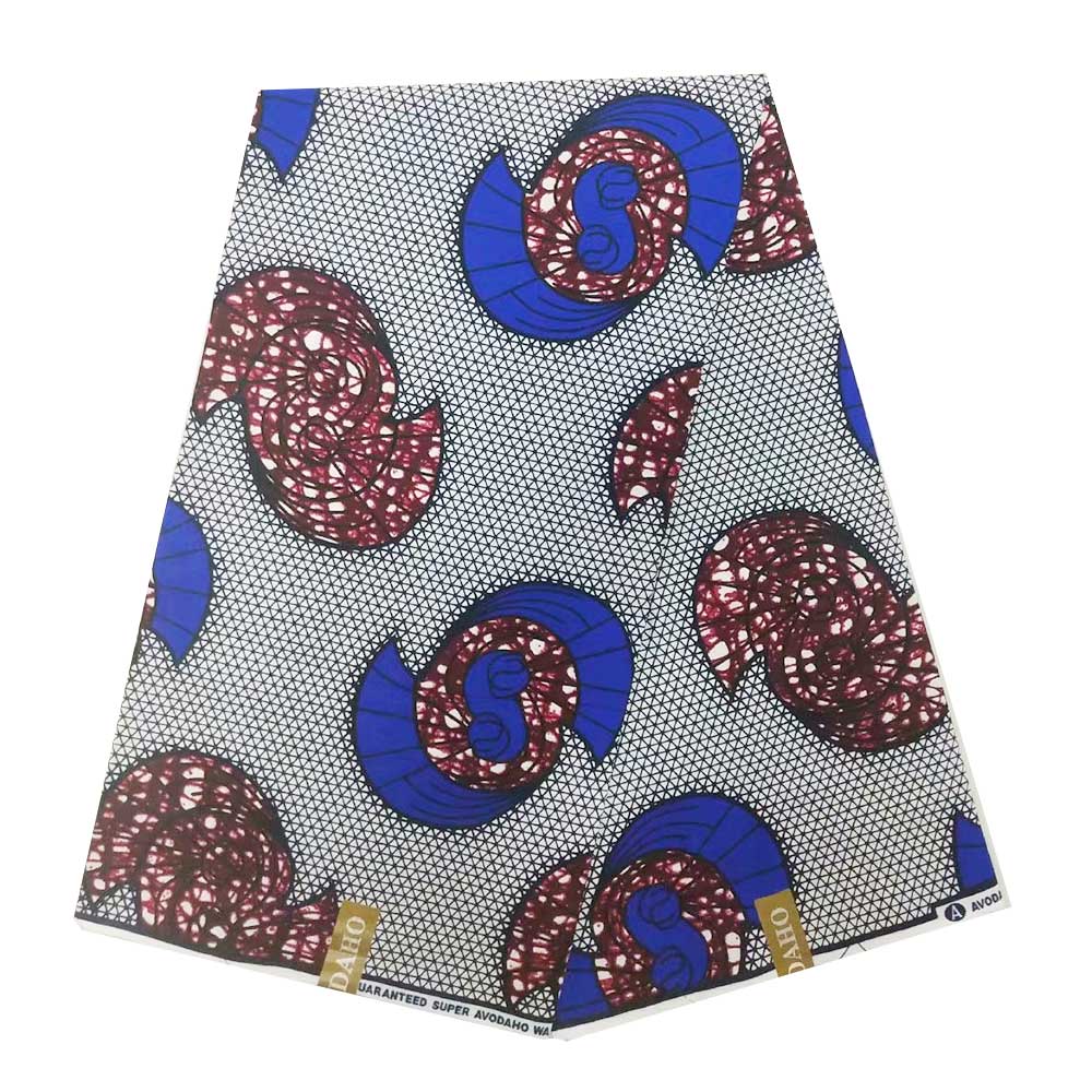 Afrikanische Wachs Stoff Wahre Echt Wachs 100% Baumwolle Block Drucken ankara Nigerian Wachs Stoffe für Kleid Pange 11,11 Preis: NNW-0010