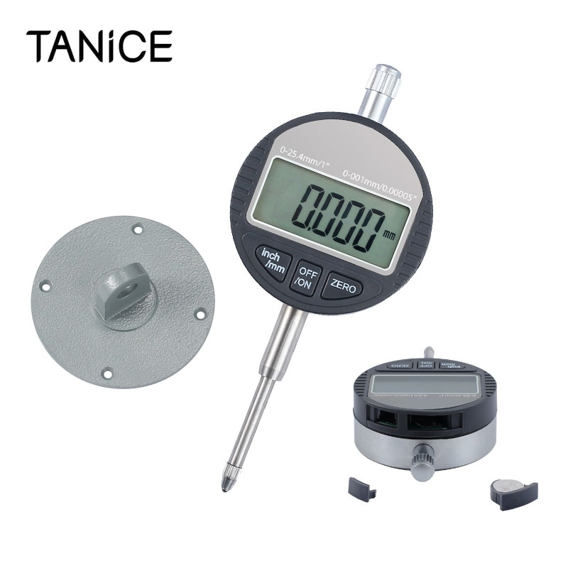 TANiCE 0.001/0.00005'' Digital Probe Indicator DTI Digital Dial Indicator Test Gauge Range 0-25.4mm/1'' Dial Test Indicator