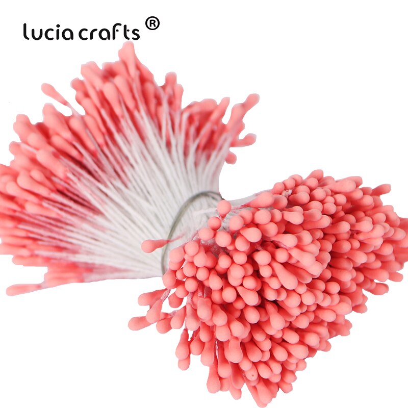 420/600 stk 1mm kunstige miniblomster stamen pistil håndverk krans kake boks kort bryllup julepynt  d1314: C7 420 stk