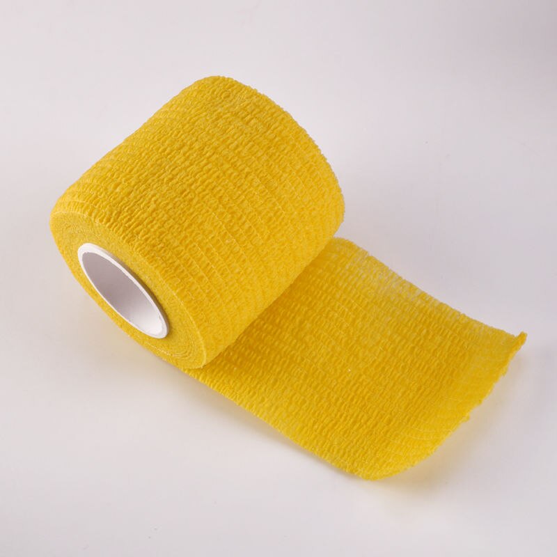 20pcs Self-adhesive Bandage Athletic Tape Elastoplast Sports Recovery Strapping Gym Waterproof Tennis Muscle Pain Relief Bandage: Yellow