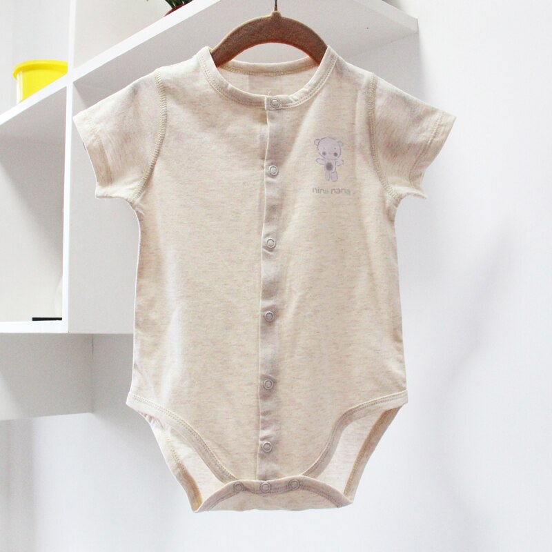 100% Katoen Bodysuit Pyjama Kids Kleding Baby Boy & Meisje Kleding Zomer Korte Mouwen Baby Kleding Voorste Opening Snap