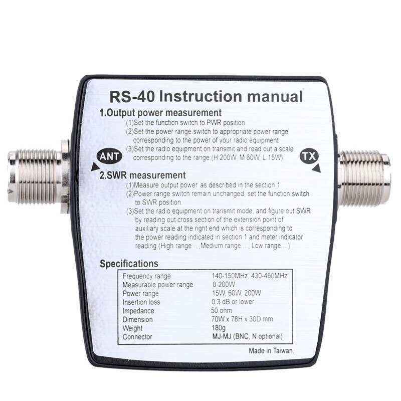 Portable Swr Standing Wave Ratio Watt Power Meter For Ham Mobile Vhf Uhf Single Phase Electric Energy Meters