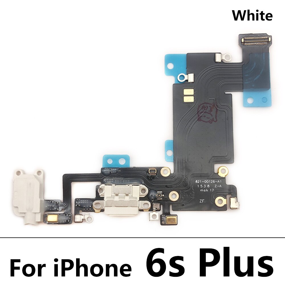Original USB Charging Port Mic Microphone Dock Connector Board Flex Cable Repair Parts For Iphone 6 6S 7 8 Plus: For 6sPlus White Ori