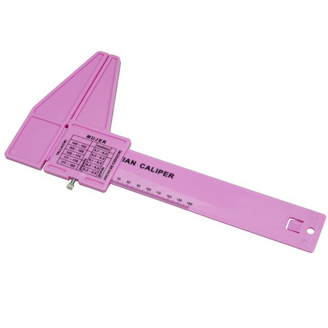140mm de plástico médica pinza 0-14cm calibre Vitruvio médica regla para el codo gobernante cuerpo calibrador de pliegues cutáneos ANTROPOMETRO /ANTROPO: pink