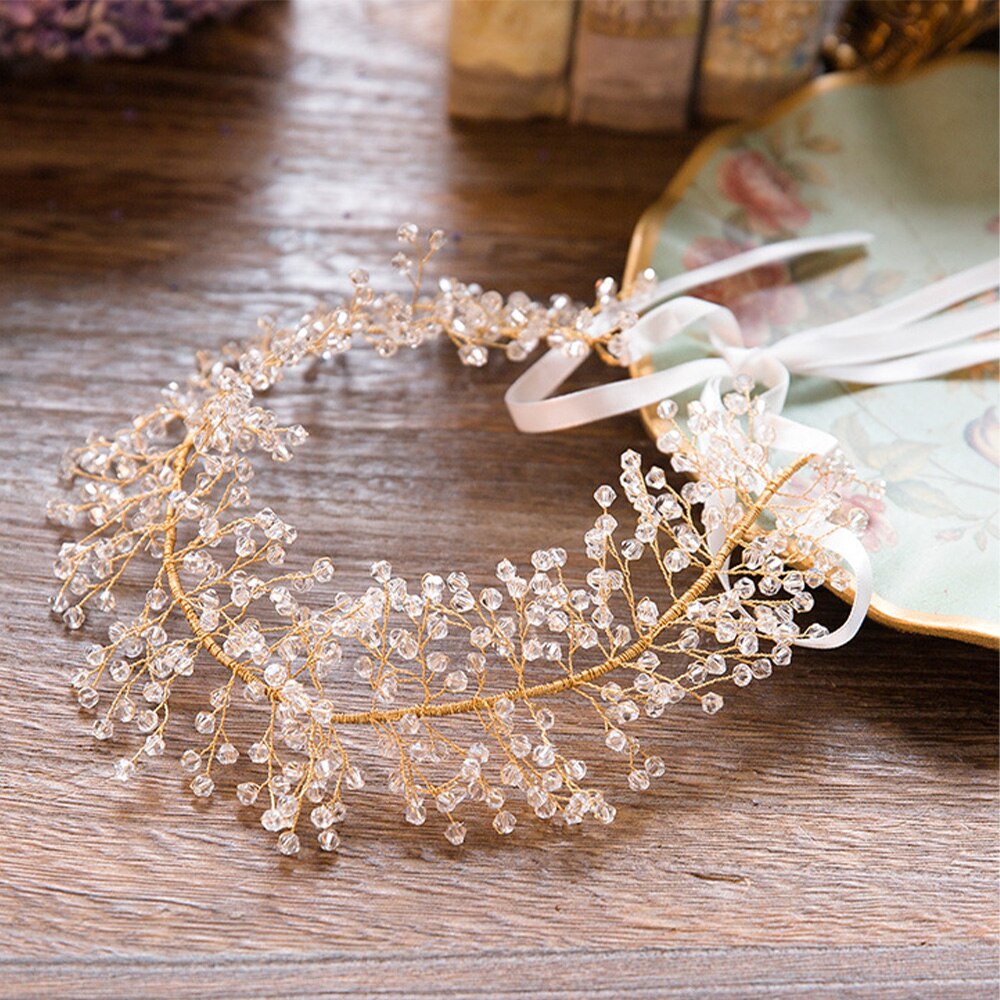 Wedding Bride Headwear Accessory Headdress Bridesmaid Headband Ornaments Earrings Lady Hair Belt