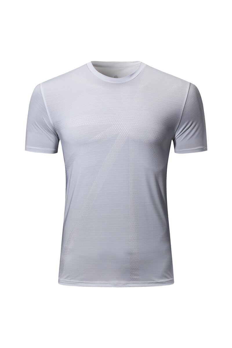 HOWE AO Sports Shirts Men Running T Shirt Training Exericise Breathable Gym Shirt Workout Fitness Sports top: XXL / White