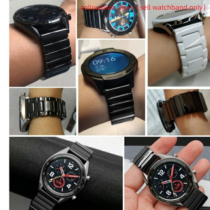 Cinturino in ceramica in acciaio da 20mm 22mm per Huawei guarda GT2 3 46MM cinturino intelligente Samsung galassia 3 4 5 braccialetto da donna per uomo