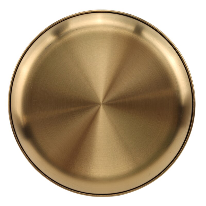 Diner Platen Europese Stijl Gold Dessertbord Keuken Serveren Gerechten Salade Ronde Plaat Cake Lade Westerse Steak Ronde Lade