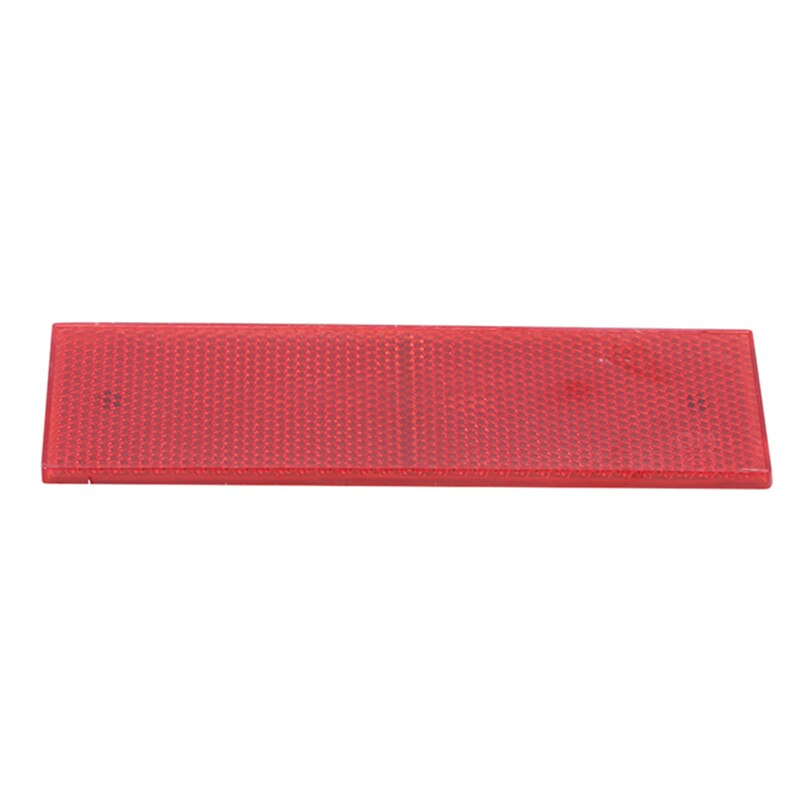 Praktische veiligheidswaarschuwing reflecterende plaat reflector stickers wit rode reflectoren auto exterieur accessoires: Geen gat rood
