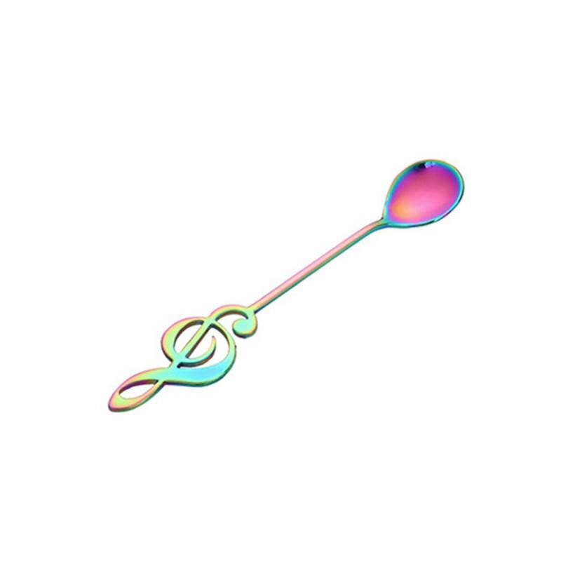 Stainless Steel Musical Note Coffee Spoons Tea Stirring Spoons Set Sugar Ice Cream Mug Dessert Spoon Drink Tableware Cucharas: 07