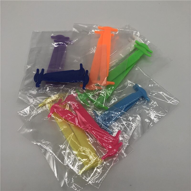 Cordones elásticos de silicona para zapatos, accesorios creativos para perezosos, de goma, 16 unids/lote: MULTICOLOR