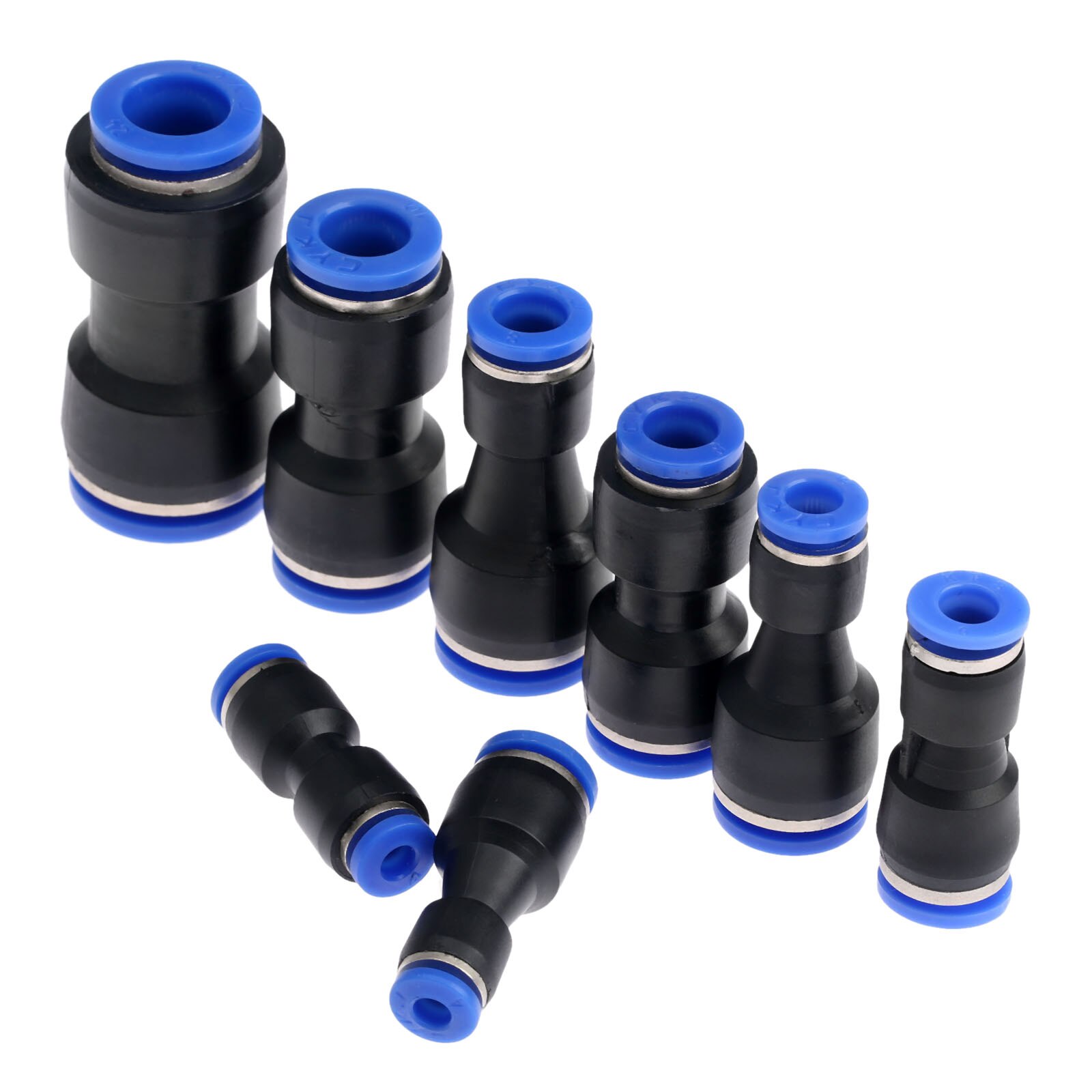 5 Pcs Plastic Pneumatische Fittings Push In Straight Reducer Connectors Voor Lucht Vacuüm Waterslang Plastic Pneumatische Onderdelen