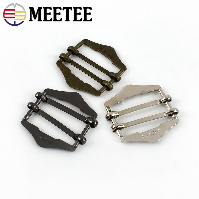 5pcs 20/25/30mm Double Metal Buckles for Backpack Webbing Adjustable Bag Buckle Clasps Pin Buckle DIY Crafts