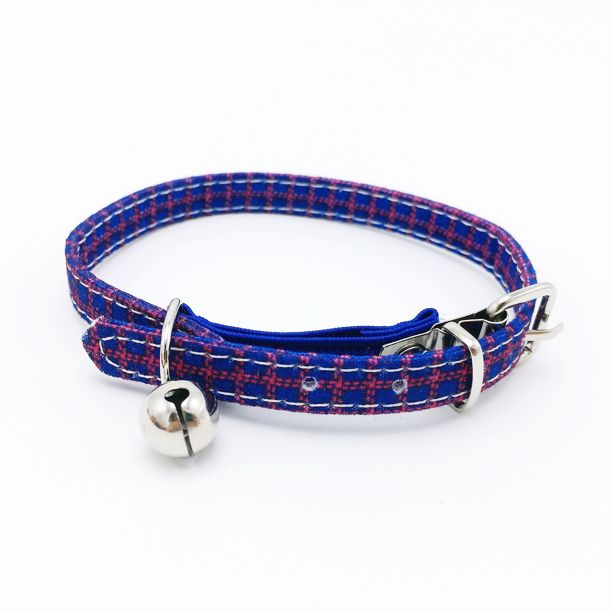 Bonzerpet – collier réglable en forme de cloche pour chat, rose, 1.0cm, en PU, adapté aux petits chiens et chiots: Blue 4