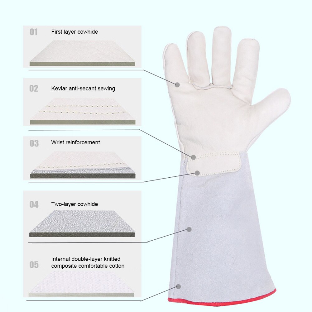 1 paire stockage au froid gnl azote liquide résistant aux basses températures imperméable à l'eau longue sécurité gants gelé protecteur anti-dérapant