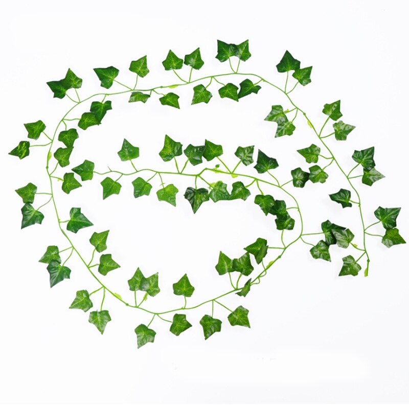 Enredadera de hojas verdes, decoración de baño para el hogar, liquidación de Accesorios DE BODA nupciales, plantas artificiales, 2 metros/lote: style 1