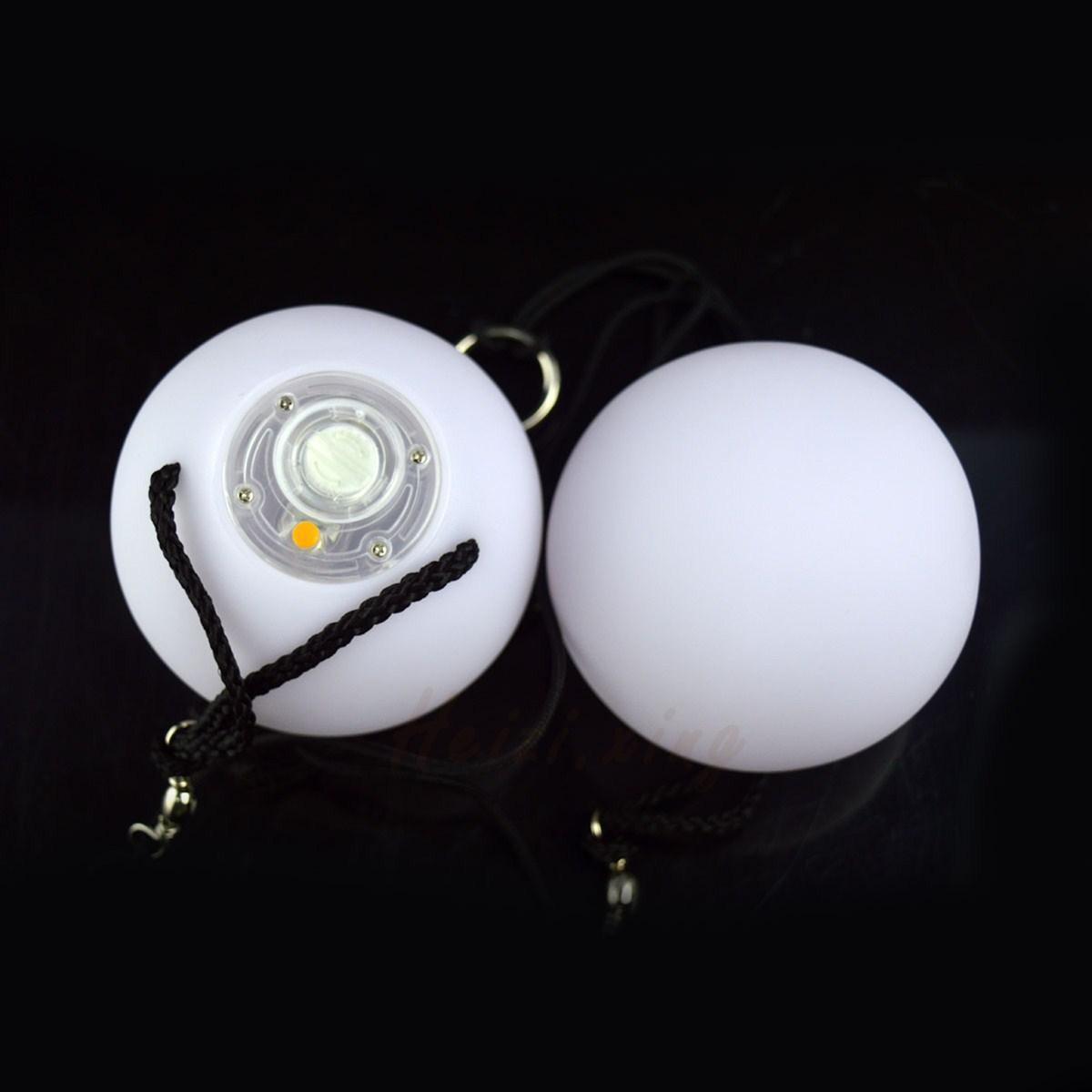 1 Paar Led Poi Gegooid Ballen Voor Professionele Buikdans Level Hand Props 2016CA