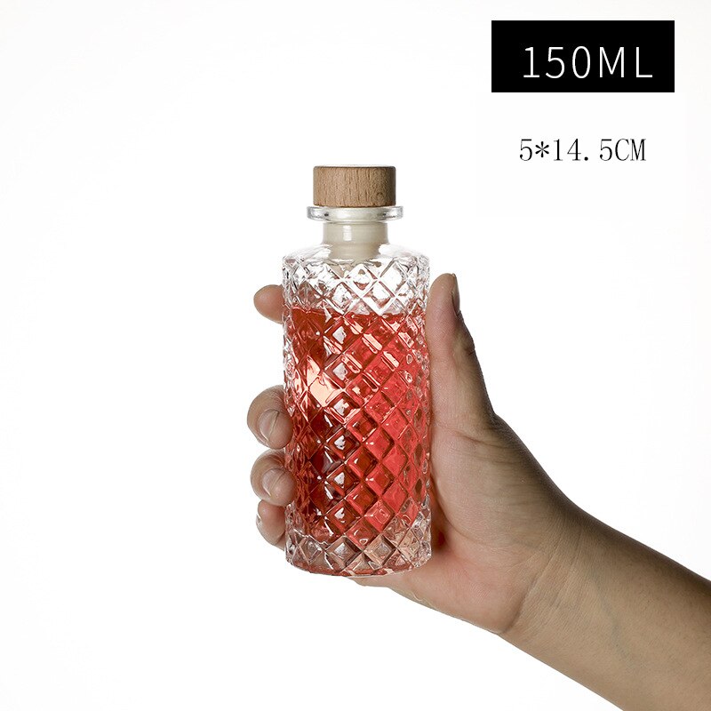 Botella pequeña de vino de cristal, tarro de almacenamiento, caja de dulces, botella sellada de café con tapa, embotellado doméstico, 1 Uds.: C