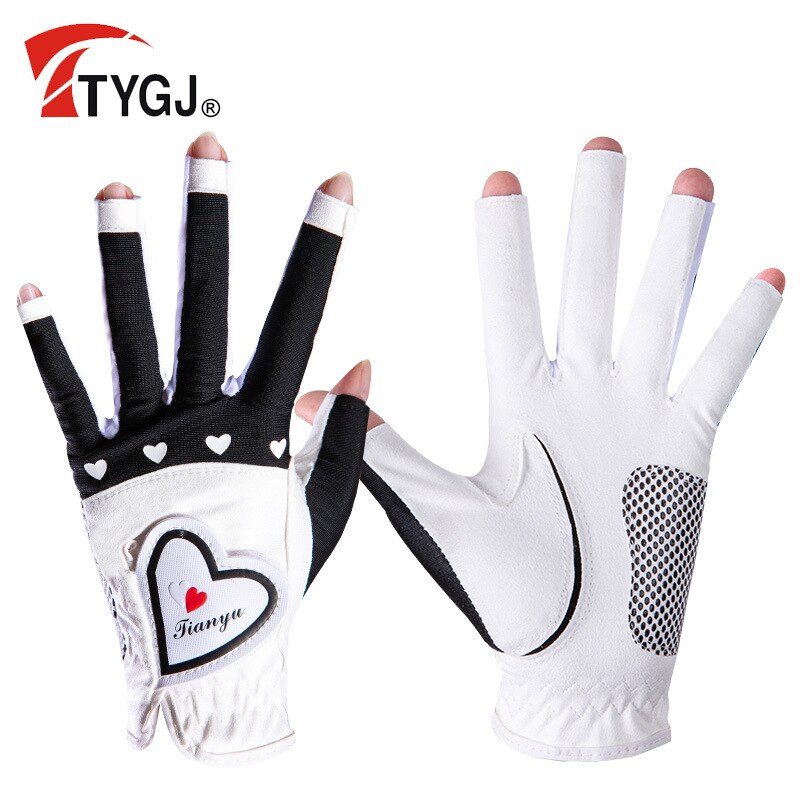 Ttygj Golf Dames Open Vinger Handschoenen Palm Anti-Slip Deeltjes Links En Rechts Handen Ademend Sport Fietsen Dames Golf dragen