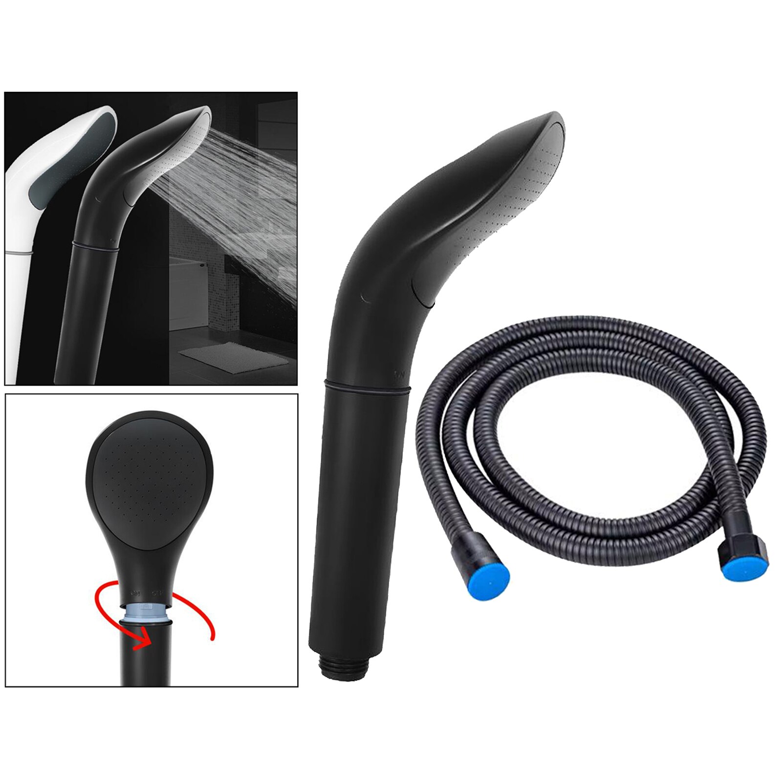 Neerslag Handdouche Met Filter, Hight Druk Afneembare Hand Held Douchekop, Te Reinigen, Rvs Slang: Style 4