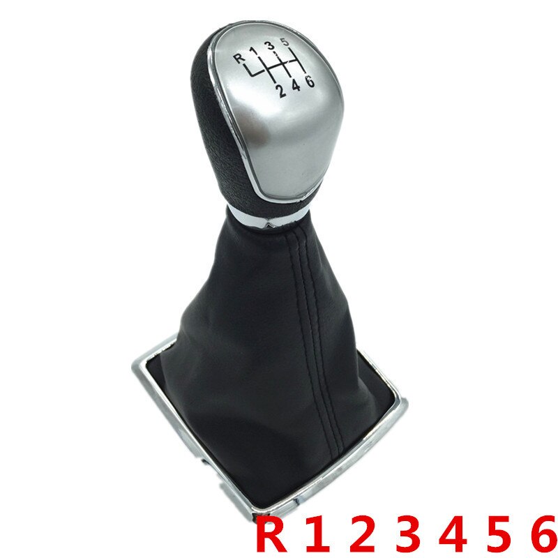 Pomello Del Cambio Ghetta Stivale 5/6 Velocità Per Ford Fiesta MK7 Messa A Fuoco MK2 FL NK3 C-max FL B-max S-max Galaxy MK3 Kuga Transit: 6 Speed Silver