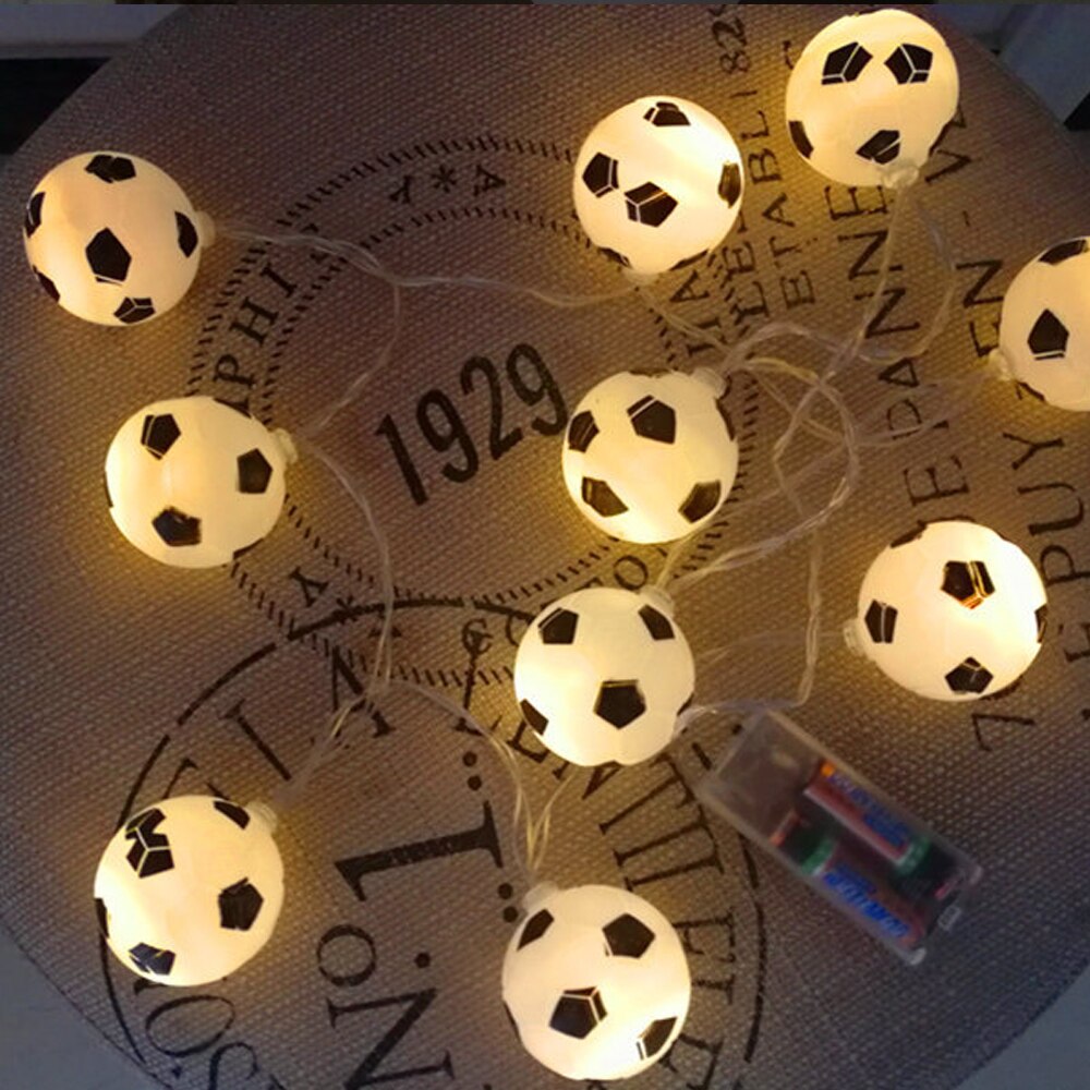 10LEDs FußBall Schnur Lichter DIY FußBall zubehör Atmosphäbetreffend für Bar Verein Festival Partei Terrasse Garten Zimmer Dekoration