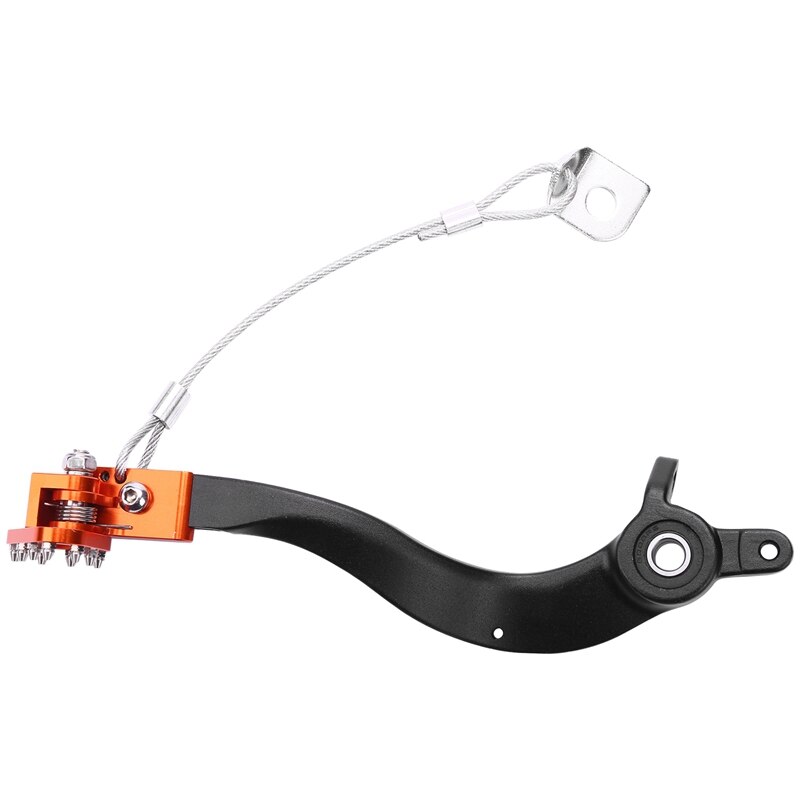 Rear Brake Pedal Lever Plate For KTM 125-500 EXC/SX/XC/F/W (2004-2015) - CNC Machined Aluminum, Orange
