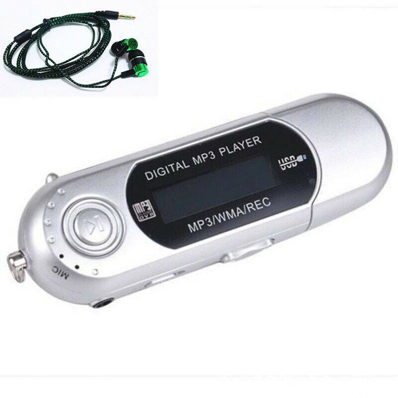 USB MP3 Muziekspeler Digitale Lcd-scherm Ondersteuning 32GB TF Card & FM Radio Met Microfoon Zwart Blauw mp3 Speler: Oranje
