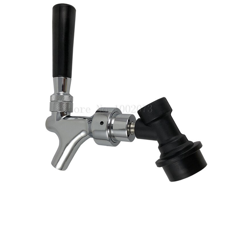Homebrew Beer Tap Polished Chrome Draft Beer Faucet - Keg Tap Kegerator Spout With Ball Lock Quick Disconnect Kit