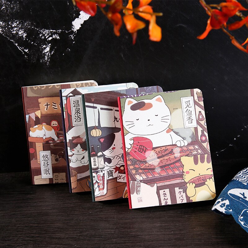 "Japanese Cat ver4" Cute Monthly Planner Study Agenda Notebook Pocket Diary Freenote Journal Stationery