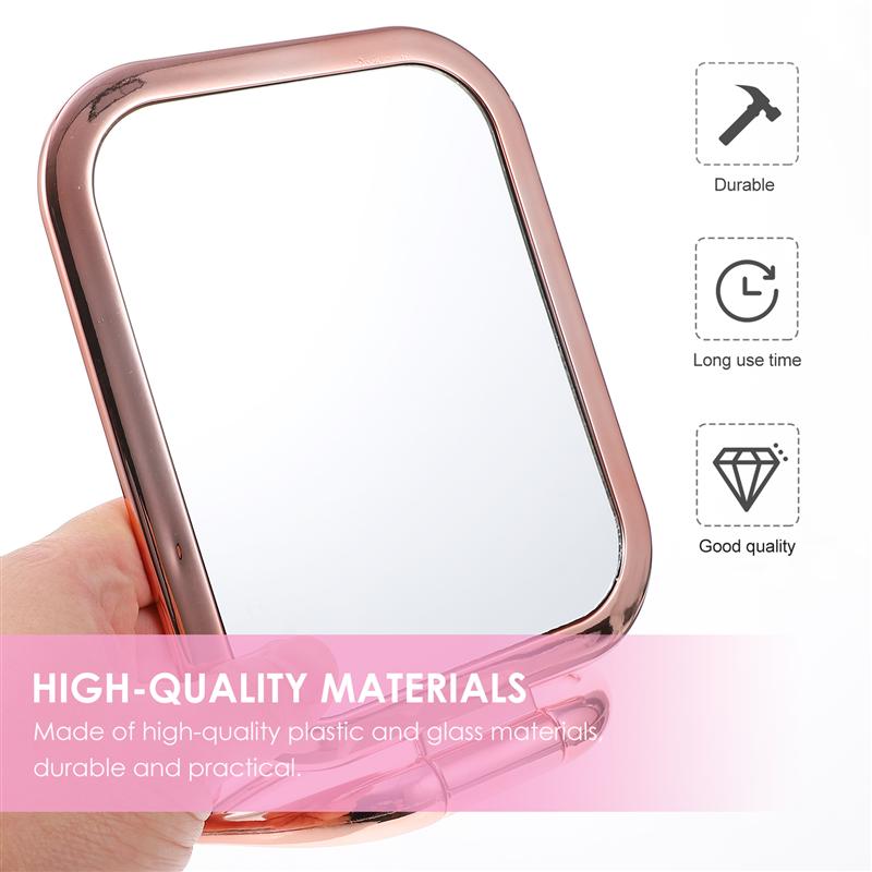 Dubbelzijdige Spiegel Vergrootglas Spiegel Reizen Opvouwbare Make-Up Spiegel Handheld Draagbare Spiegels Makeup Tools