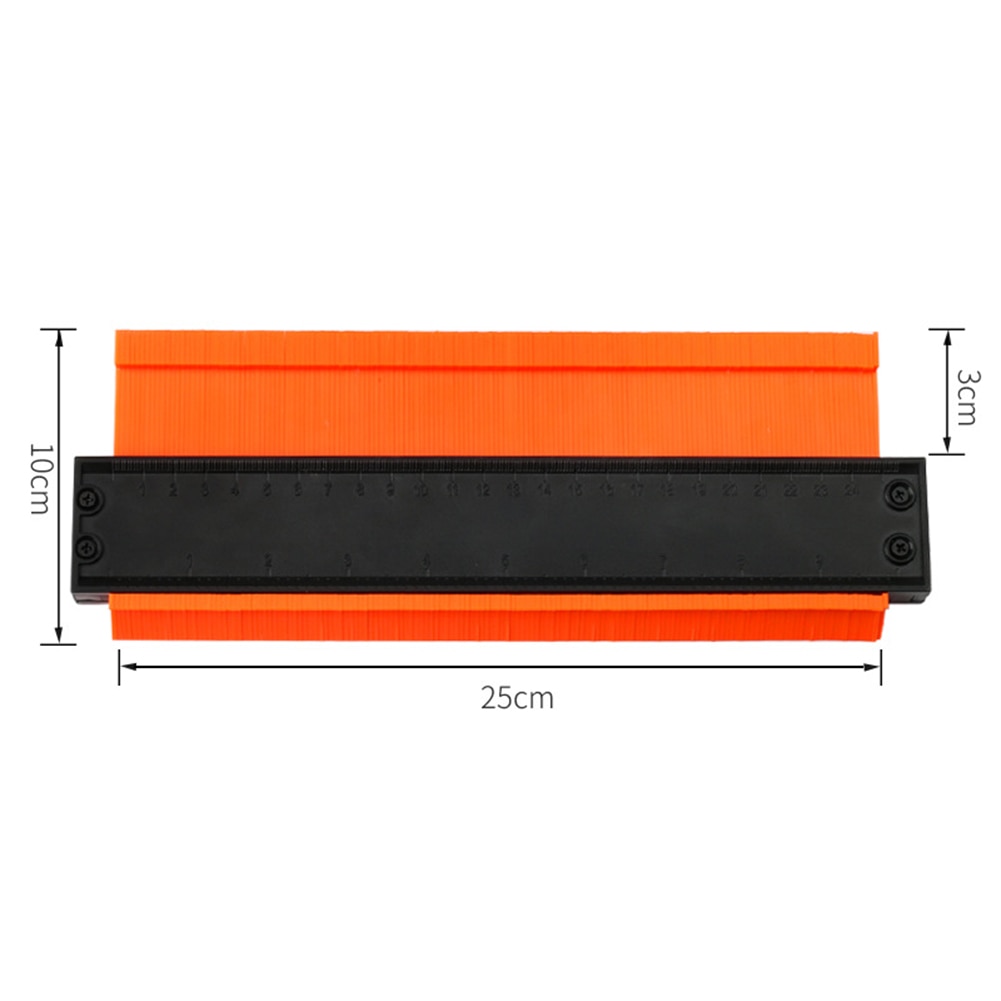 Plastprofil kopi konturmålere flisebelægning laminat standard træmarkeringsværktøj bærbart mål nøjagtigt værktøj: Orange c