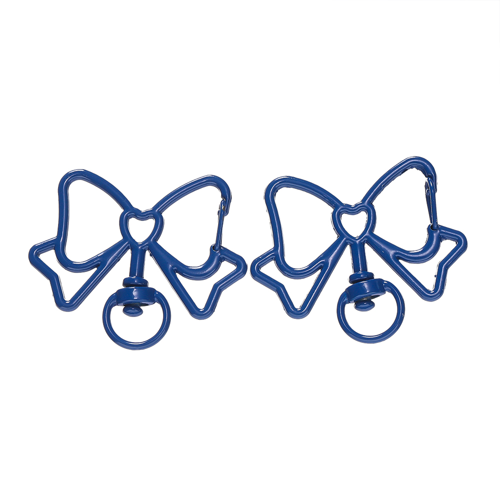 5 unids/lote de cierres de langosta coloridos con forma de mariposa, llavero giratorio, ganchos para llaves de Metal de aleación para fabricación de joyas, suministros artesanales: Gris