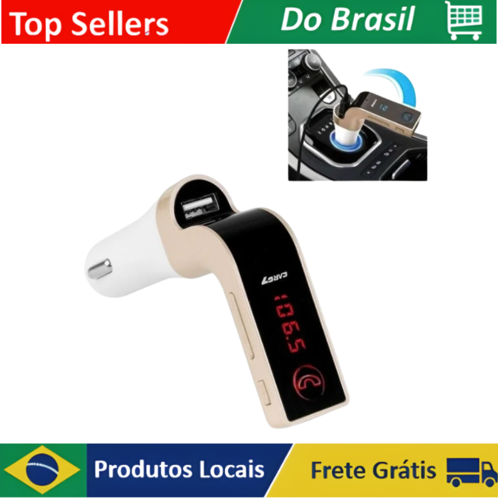 Rezeptor-Transmissor Bluetooth MP3 Automotive Transmissor FM sem fio para carro