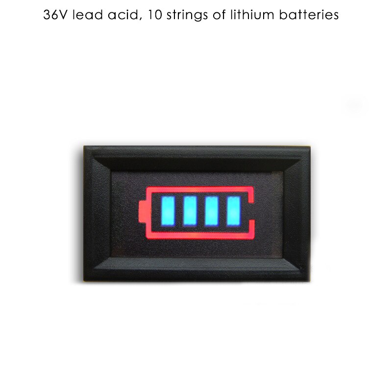 Elbil batterimåler bly-syre og lithium-ion batteri batterikapacitetsindikator bord batterikapacitetsindikator: 36v