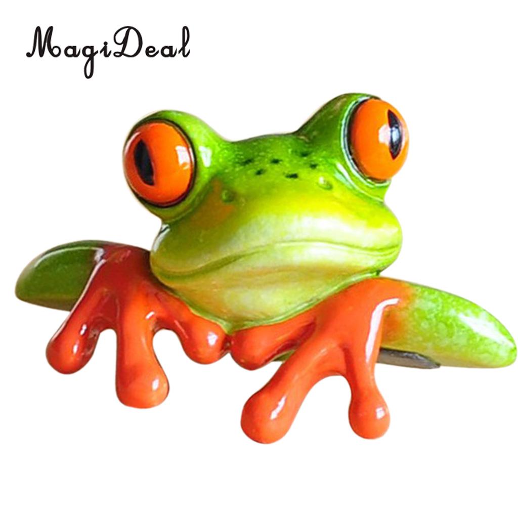 Funny 3D Craft Frog Decoration Miniatures Ornament Figurines, Garden Decor, Bonsai, Shelf, Desk, Car Dashboard, Computer: 01
