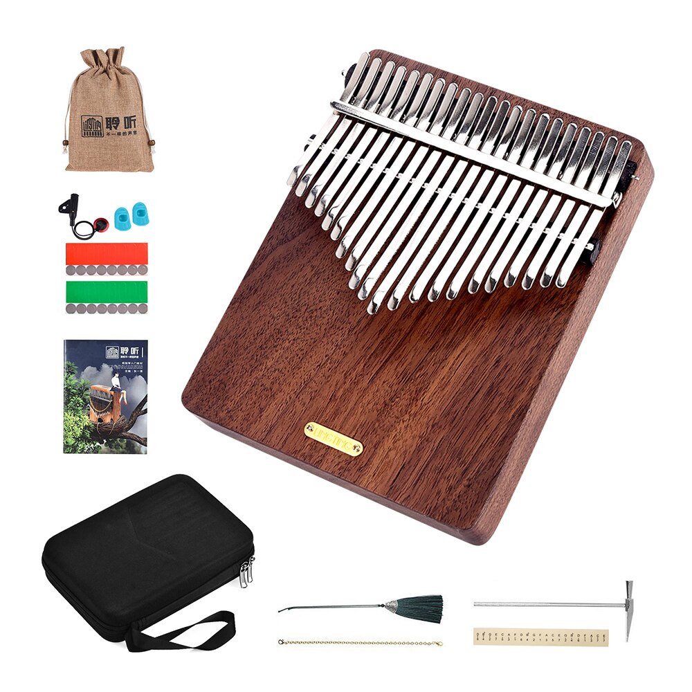 Lingting K21W 21-Key Kalimba Houten Duim Piano Kalimba Mbira Sanza F Tonaliteit Vinger Piano Met Opbergtas Carry case Kalimba