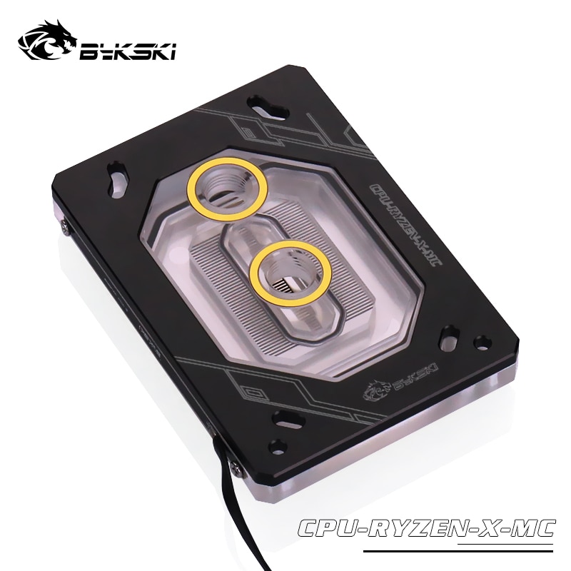 Bykski CPU-RYZEN-X-MC RGB LED CPU Wasser Kühl Block für AMD bin2 bin3 bin4 TR4 Schwarz