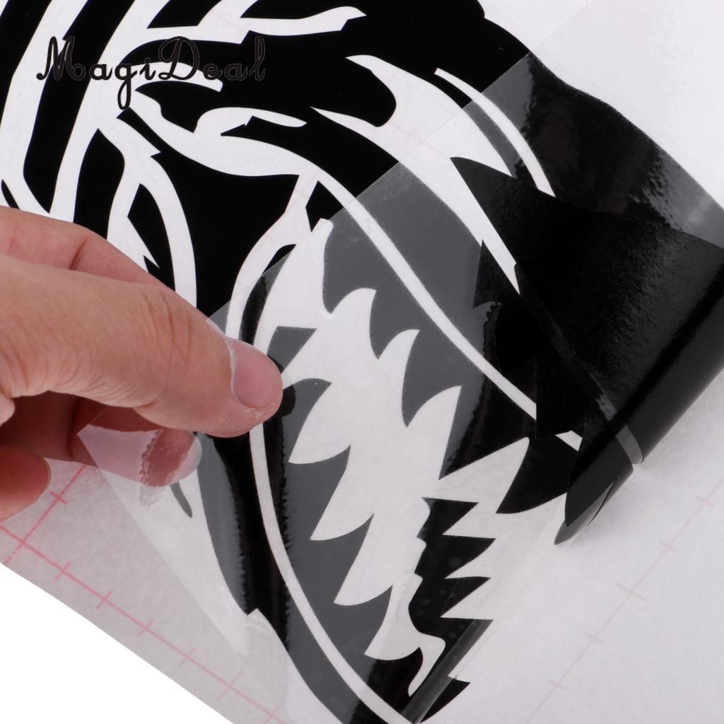 1 Pair Black Skeleton Fish Bone Stickers Cool Funny Decal for Car Kayak Ocean Boat Truck Bicycle Graphics - Waterproof &amp; Durable