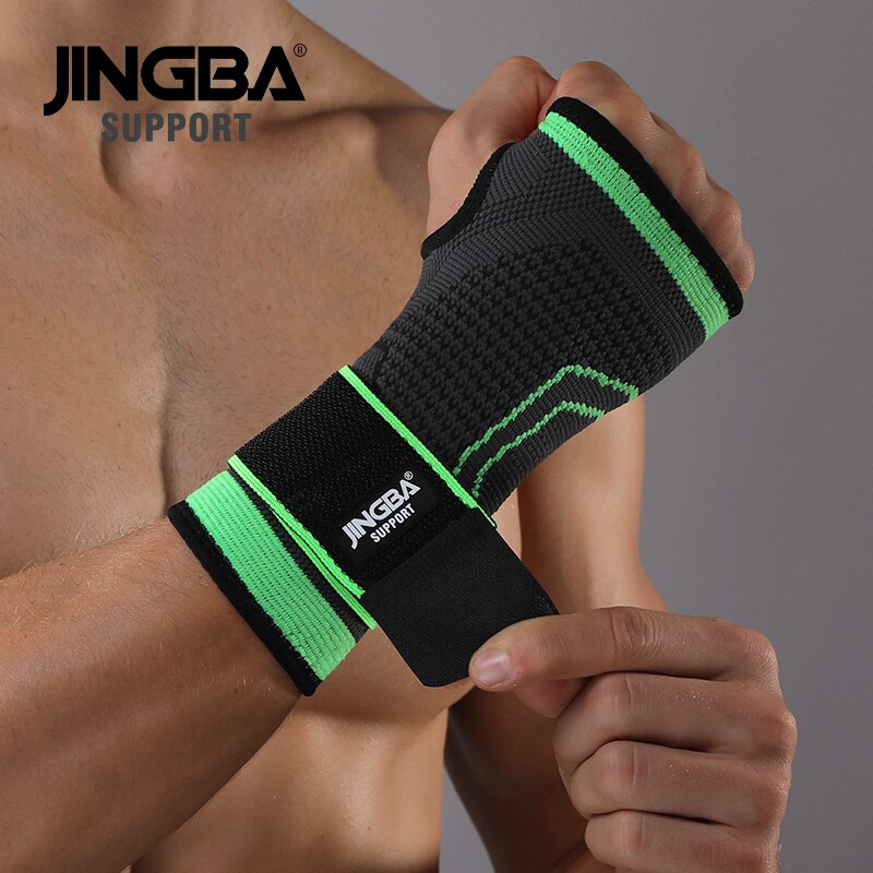 JINGBA UNTERSTÜTZUNG Neue 1PCS Nylon knie protector + armband Unterstützung + knöchel unterstützung + basketball knie pads Tennis badminton Klammer