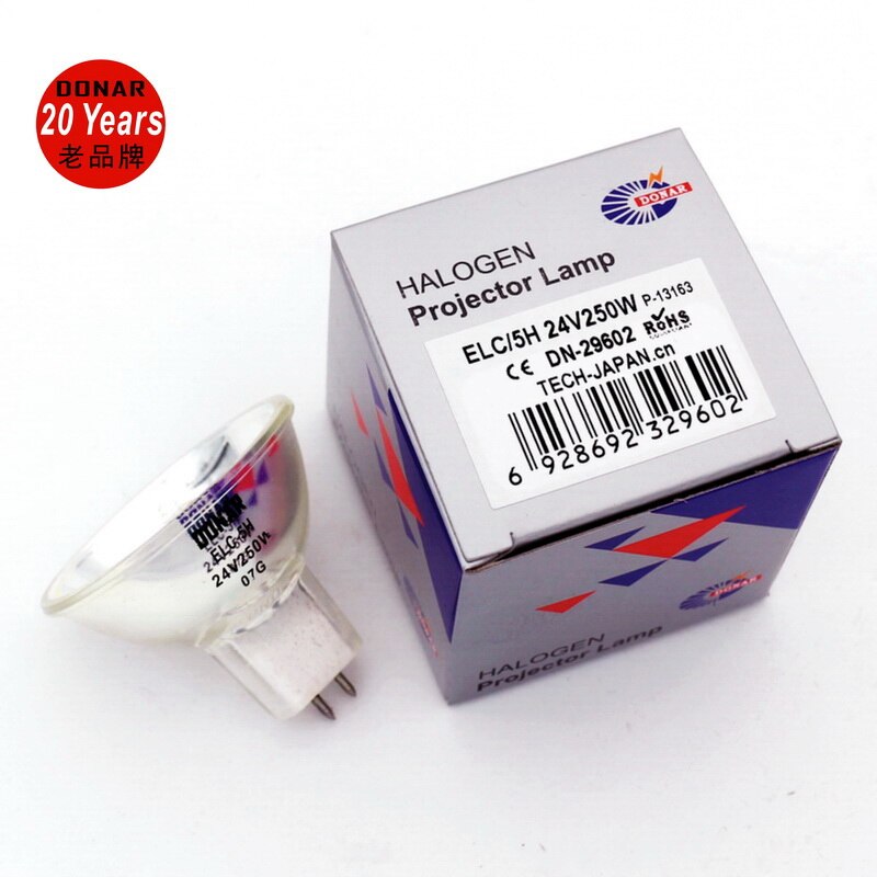 Dn29602 24v 250w elc -5/ x elc -5 13163-5h elc /h5 24 v 250w fotoprojektor halogenlampa mikroskop endoskop kall ljuskälla lampa